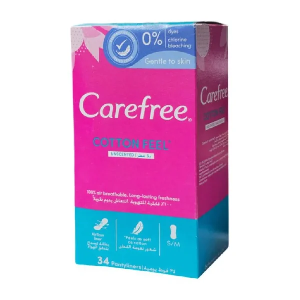 Carefree Cotton Feel Pantyliners (34 units)