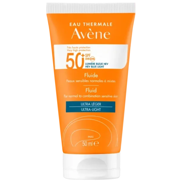 Avène Fluide Soins Solaires Peaux Sensibles Spf 50+