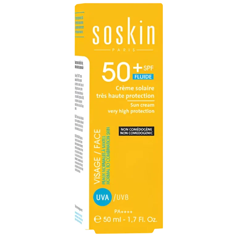 Soskin Crème Solaire Très Haute Protection Fluide Spf50+