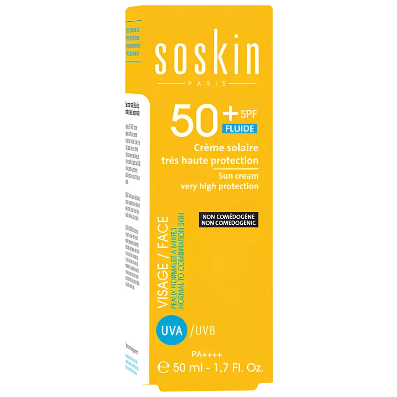 Soskin Crème Solaire Très Haute Protection Fluide Spf50+ Soskin Crème Solaire Très Haute Protection Fluide Spf50+