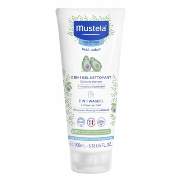 Mustela 2 en 1 Gel Nettoyant Corps & Cheveux Bébé 200 ml