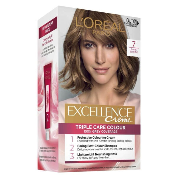 L’Oréal Paris Excellence Crème Blond Foncé 7 – Coloration Permanente (1 application)
