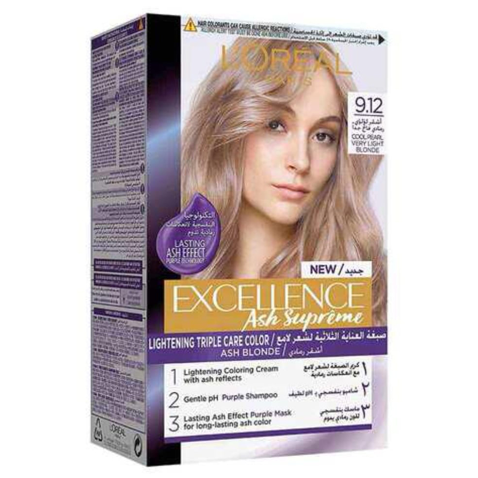 L'Oréal Paris Excellence Ash Suprême 9.12 Blond Très Clair Cendré L'Oréal Paris Excellence Ash Suprême 9.12 Blond Très Clair Cendré
